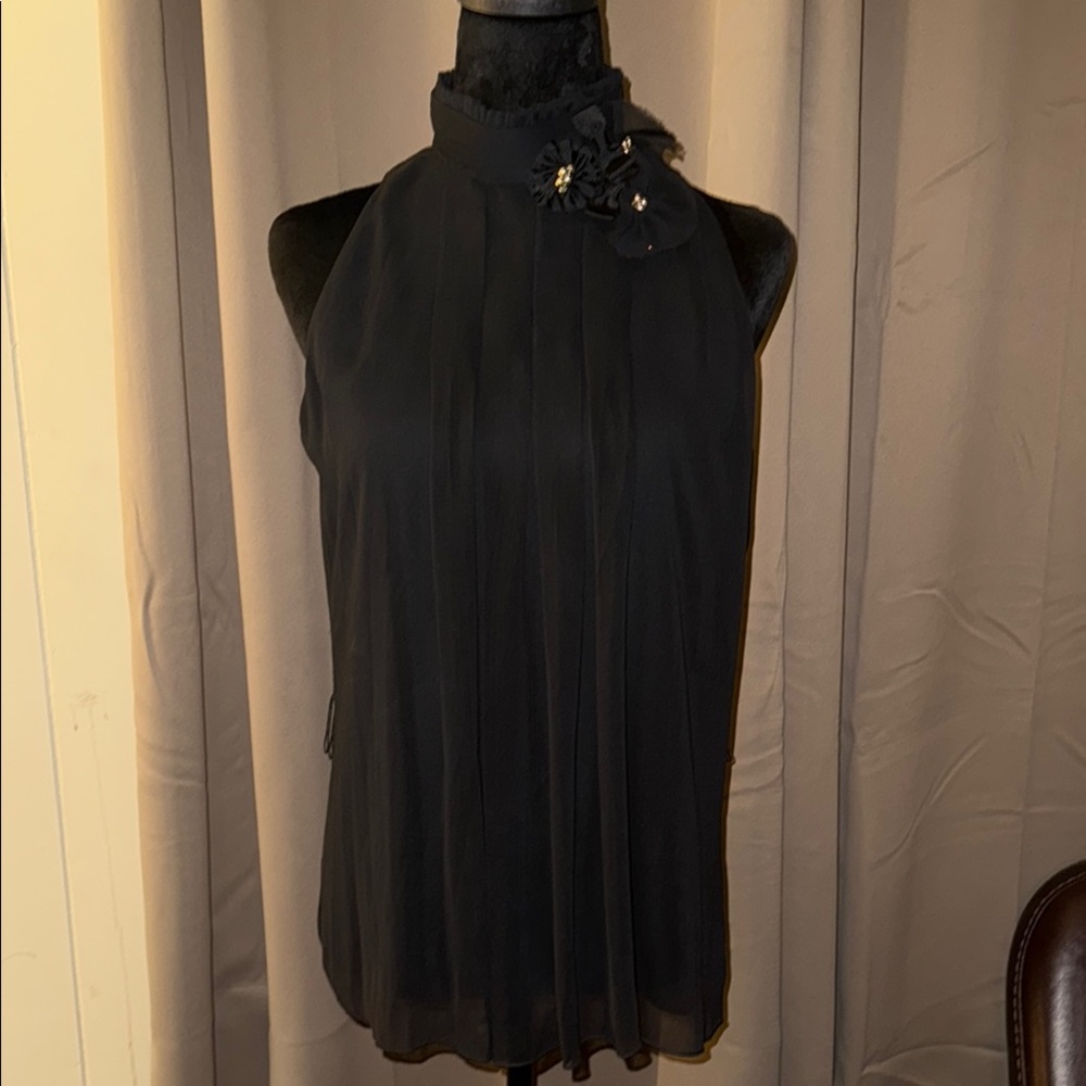Andre Oliver Elegant Black Sleeveless Top